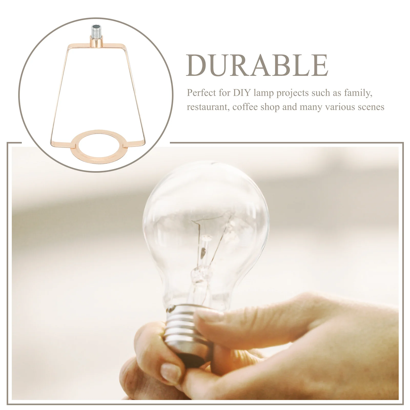 

Lampshade Bracket Lamp Harp Holder Kit Heavy Metal Table Lamp Parts Simple Installation DIY Repair Lighting Accessories White