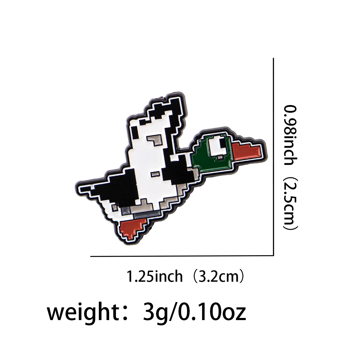 Funny Pixel Goose Enamel Pins Cute Cartoon Badges for Backpack Lapel Brooches Jewelry Cosplay Accessories Party Gifts Toy