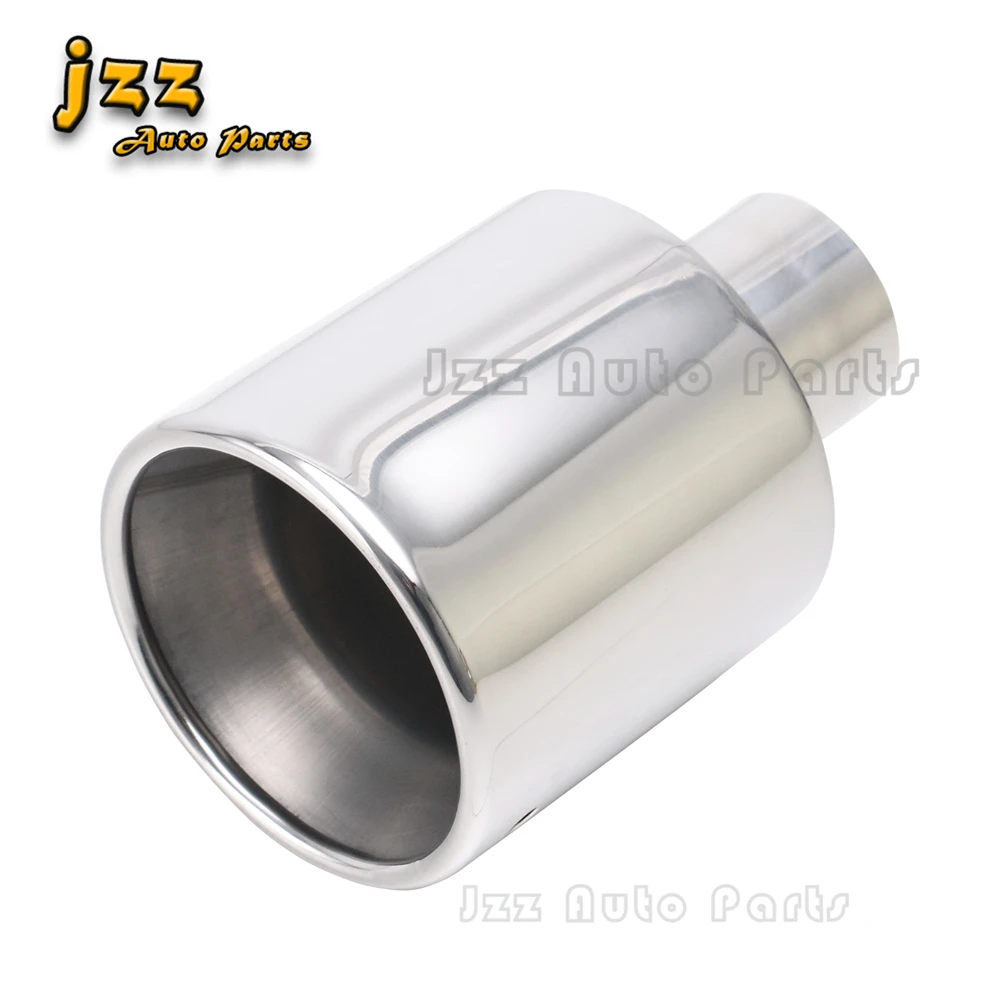 Stainless Steel Car Exhaust End Tip Interface 51mm 76mm Round Outlet Universal Muffler Tail Pipe