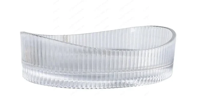 

bathroom washbasin Minimalist style elliptical crystal washbasin, flute series, tabletop basin,