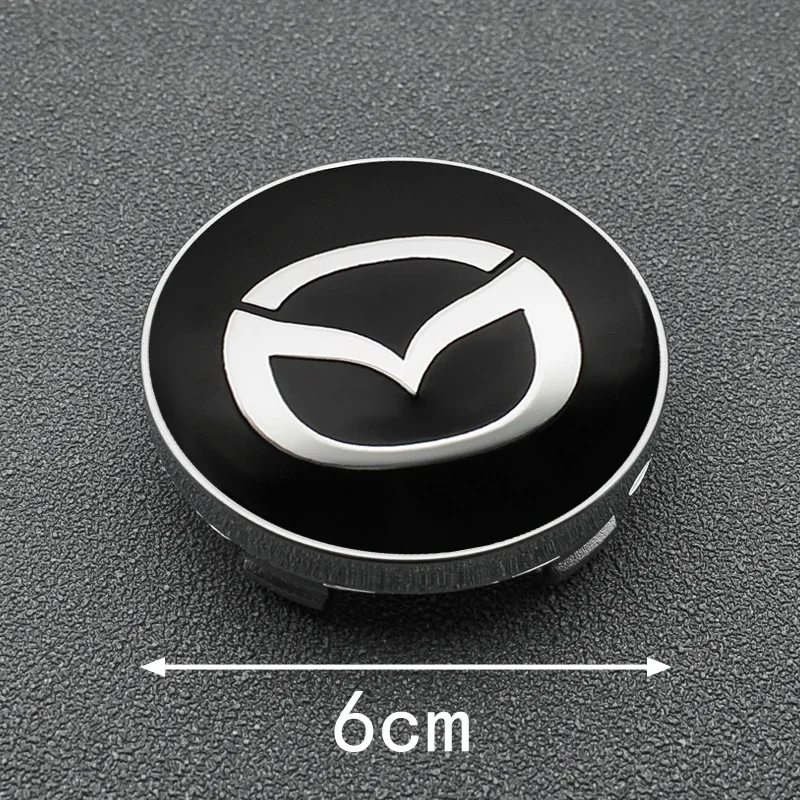 4 pçs 56mm/60mm centro da roda do carro hub caps aro capa emblema emblema para mazda 2 3 5 6 323 626 cx3 cx5 cx30 rx8 mx5tenza axela ms