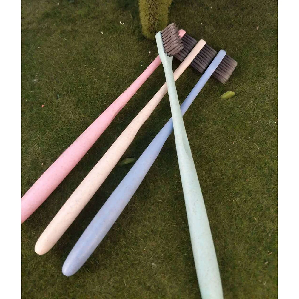 

4 Pcs Bamboo Charcoal Toothbrush Soft Bristle Eco Friendly Lightweight Kids Gum Protection Biodegradable Toothbrush Oral