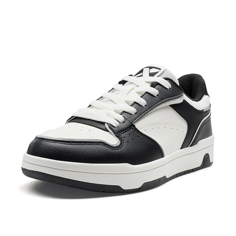 Xtep Damen Low Top Skateboarding Schuhe 2025, Frühling, Leder, Stoff, bequem, klassisch, Retro, Street-Style-Sneaker 875118310010 3