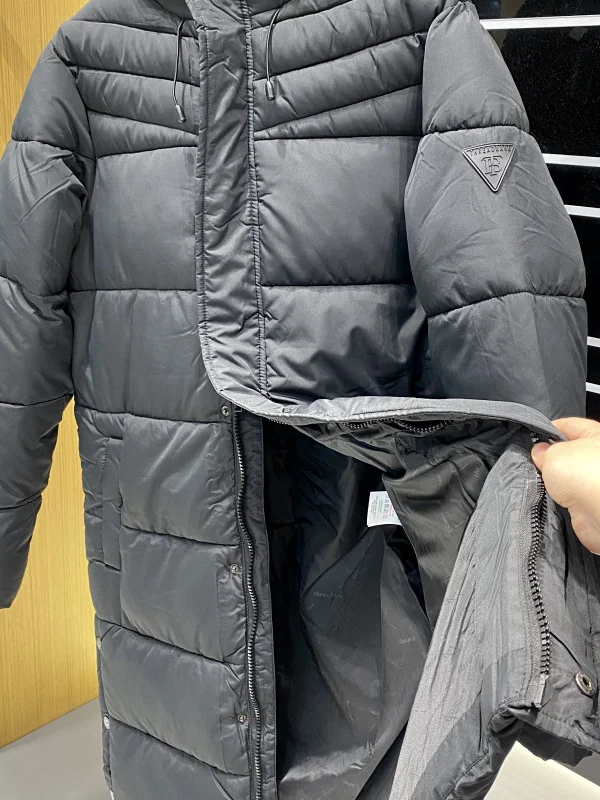 سترة من القطن الدافئ من Thiened للرجال كاجوال بغطاء للرأس طويلة من ألياف البوليستر عصرية للشباب مزخرفة بسحاب #5