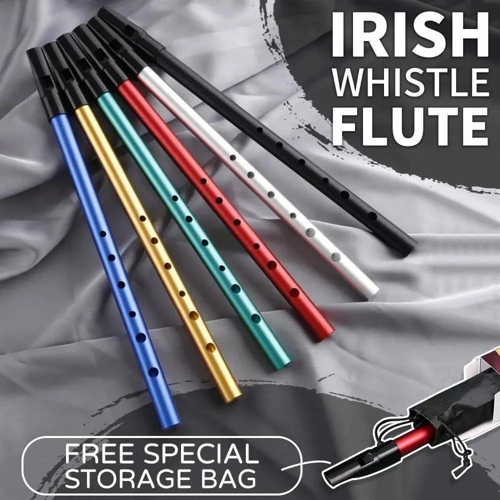 New Resin Irish Whistle Metal Professional Musical Instruments C/D Key Tin Whistle