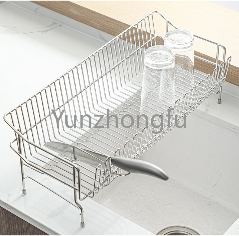 Kitchen Tableware Cutlery Dish Drying Drainer Rack with Storage Holders for Kitchen