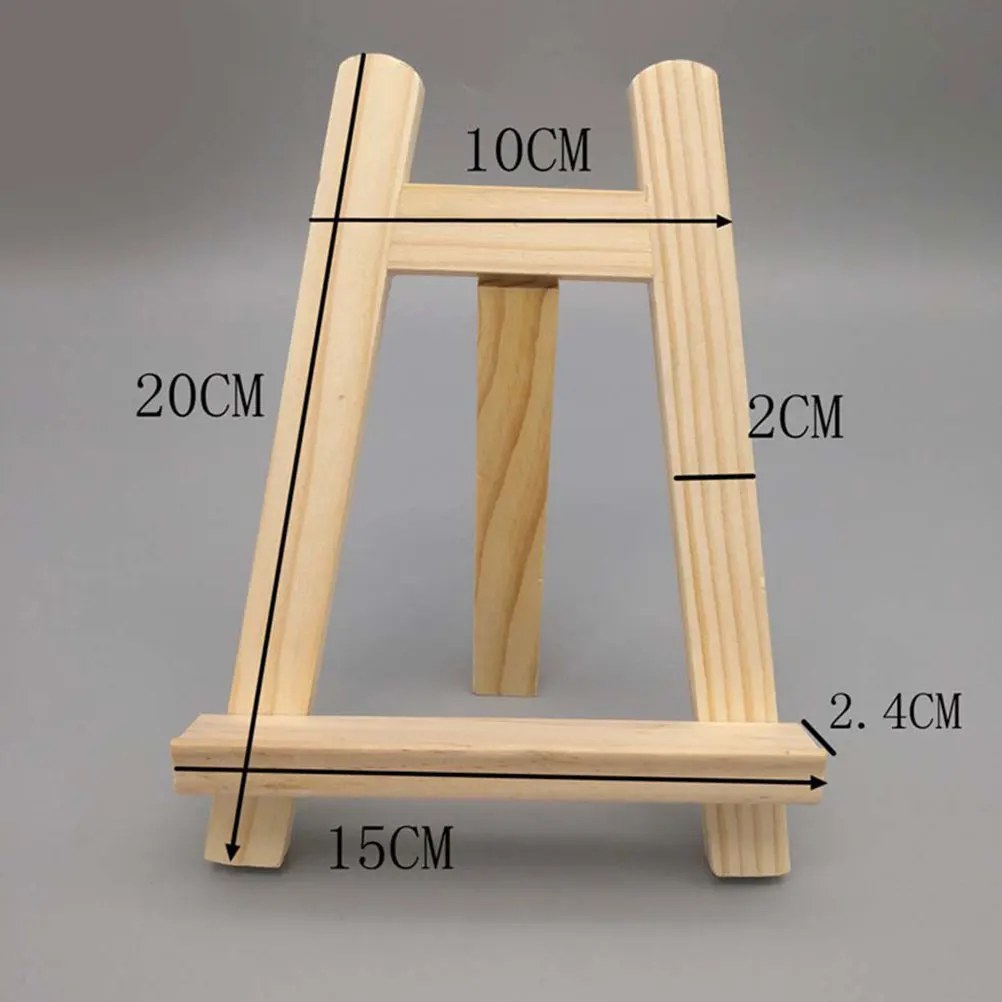 

4pcs Small Wooden Easel Mini Triangle Support Stand For Painting Display Photo Frame Holder Art Rack Home Studio Decor Storage