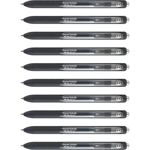 Penne gel nere Punta media (0,7 mm) Comfort Grip 10 inchiostro ad asciugatura rapida Ideale per una scrittura fluida