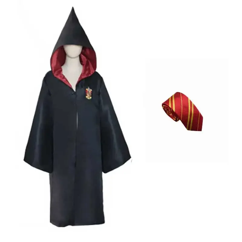 여성 소녀 마법사와 요술 학교 유니폼, 어린이 성인 슬리데린 로브 망토, 파티 코스프레 할로윈 코스튬