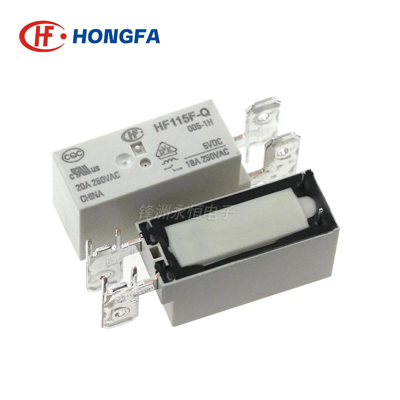 5Pcs New HF115F-Q-005-1H HF115F-Q-012-1H HF115F-Q-024-1H HF115F-Q-048-1H HF115F Q 012 024 1H 20A 5V 12V 24V 48V Power Relay