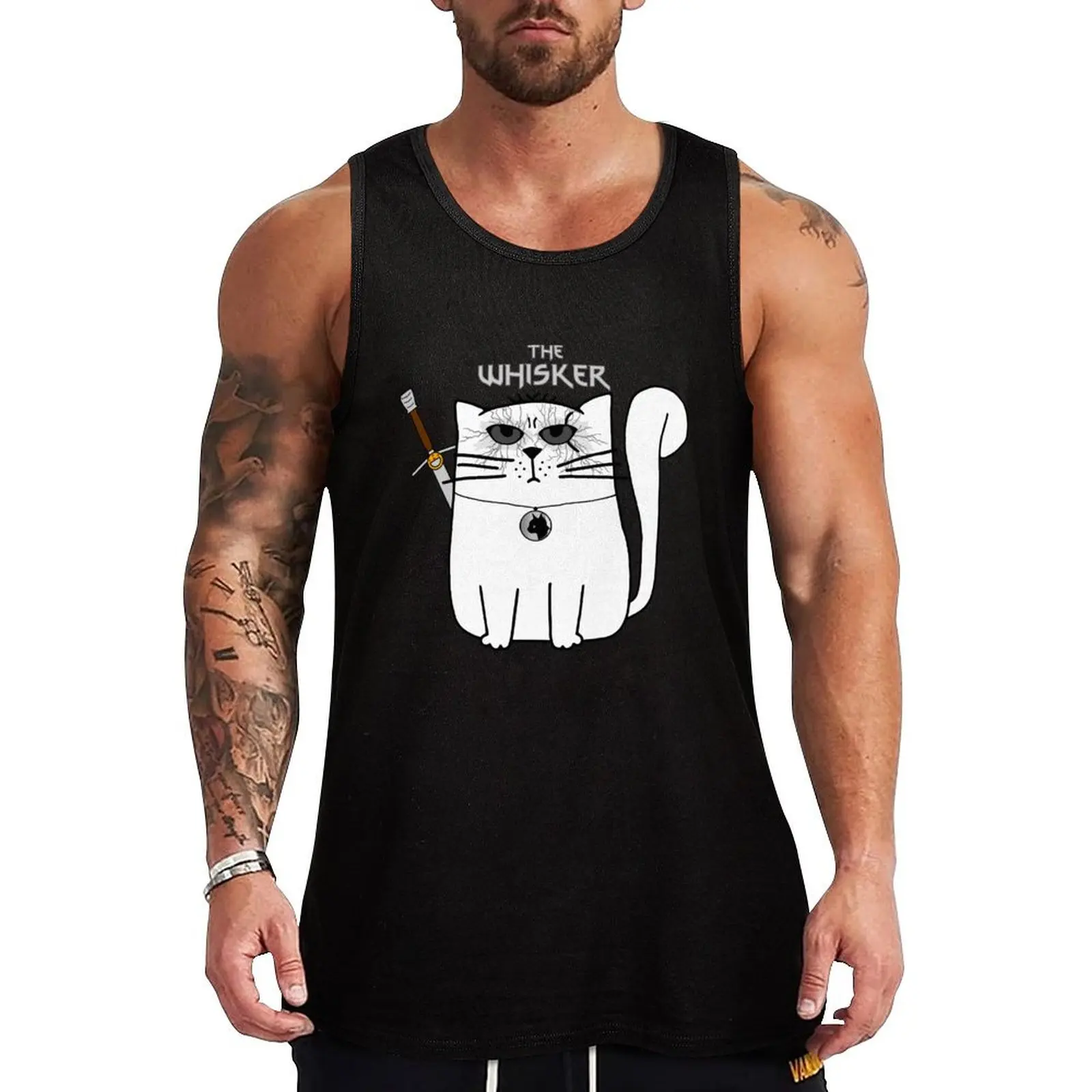 The Whisker Witcher Tank Top Durable Stretch Tank Top Casual Athletic Sleeveless