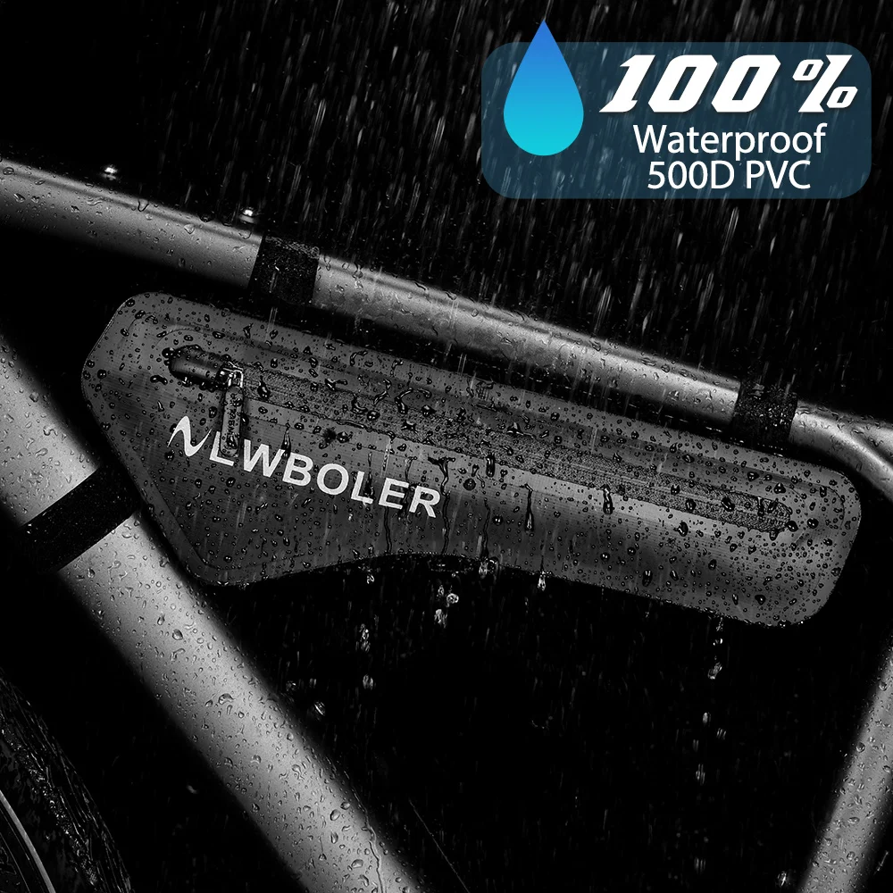 NEWBOLER Bicycle Triangle Bag Bike Frame Front Tube Bag Waterproof Cycling Bag Battery Pannier Packing Pouch Accessories