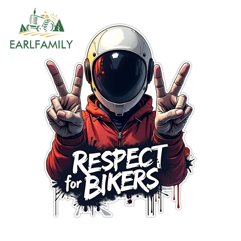 

EARLFAMILY креативный респиратор для байкеров, граффити, автомобильные наклейки, крутые мультяшные наклейки для ноутбука, гардероба, забавные водонепроницаемые автомобильные товары