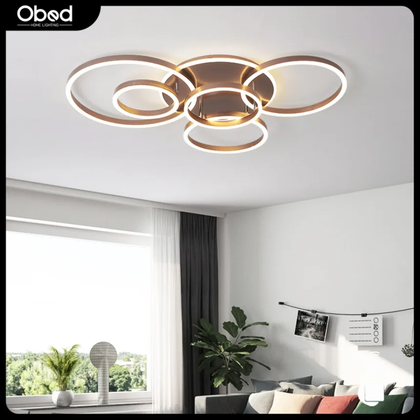 

LED Ceiling Light Modern Luxury Creative Circular Pendant Light Exhibition Hall Living Room Dining Room Study Decoration Light