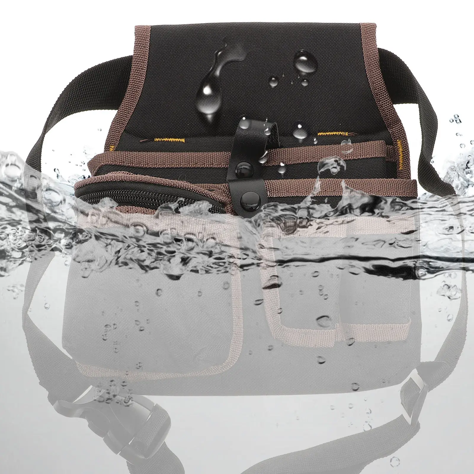 Rugged Multi Pocket Waist Tool Pouch for Construction Workers Contractors Framers Strong Wear Resistant Utility Belt Pouch with