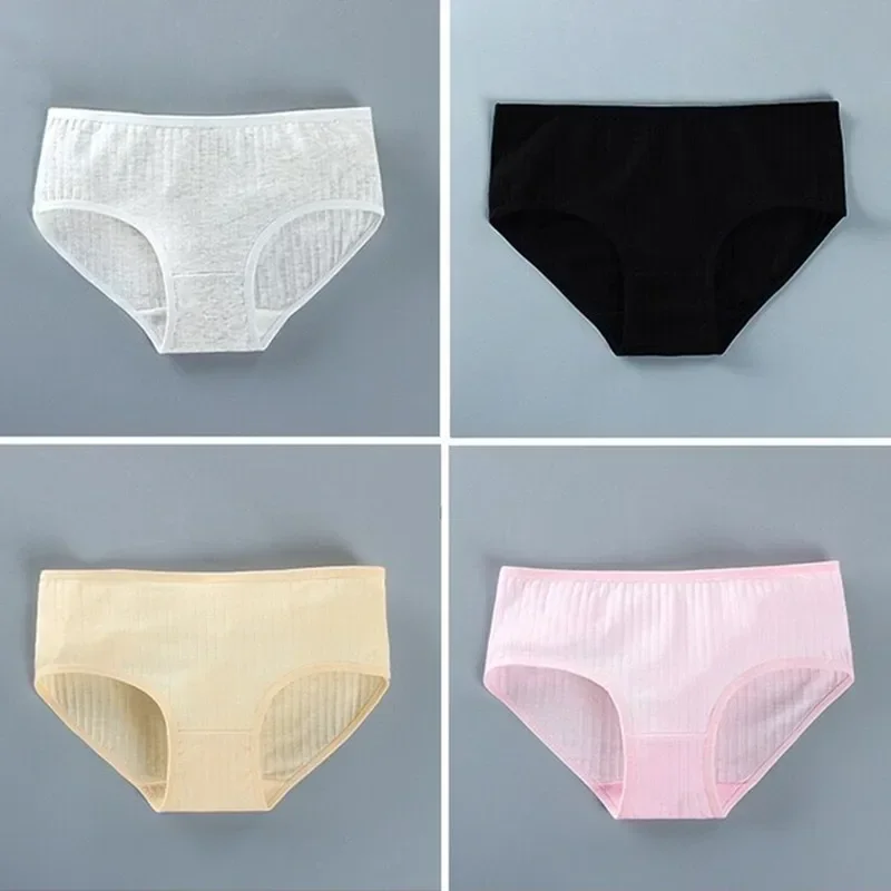 4 Pcs/lot Adolescent Underpants Smile Young Girls Pants for 8-16 Years Old Training Kids Panty Cotton Panties Teen Underwear