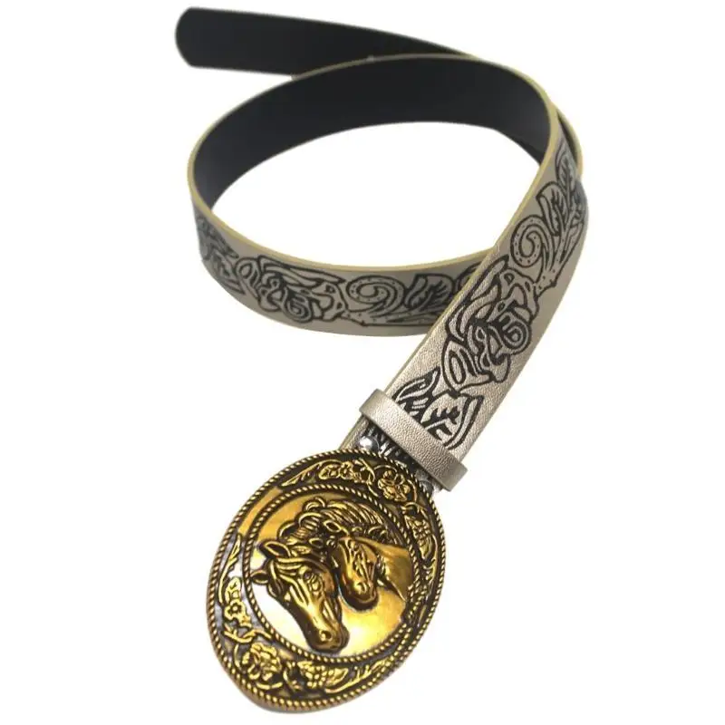 

39BB Деловые мужские ремни с металлической пряжкой для отдыха, джинсовые ремни из искусственной кожи, западный ковбойский ремень