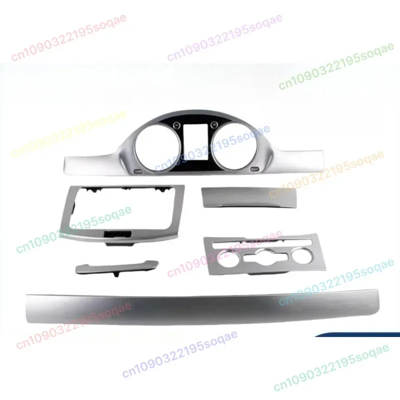 Brushed Aluminum Instrument Frame and Interior Black Metal Panel for Car Dashboard Gauge Cluster Mount Replacement Accessory Kit
