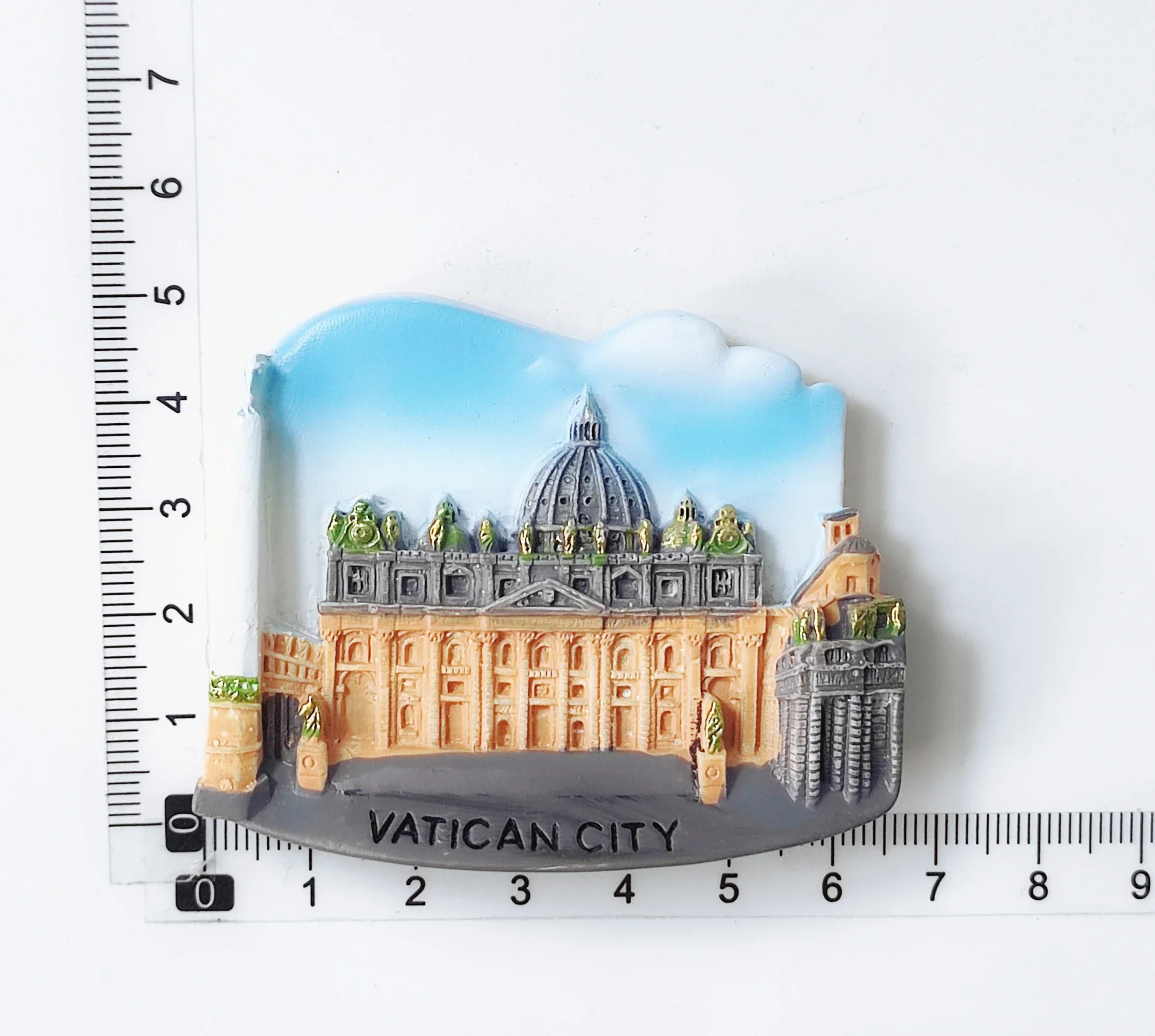 Vatican Travel Souvenirs Refrigerator Label Magnetic Tiles High-end Exquisite Hand-painted Resin Gifts Collection Home Supplies
