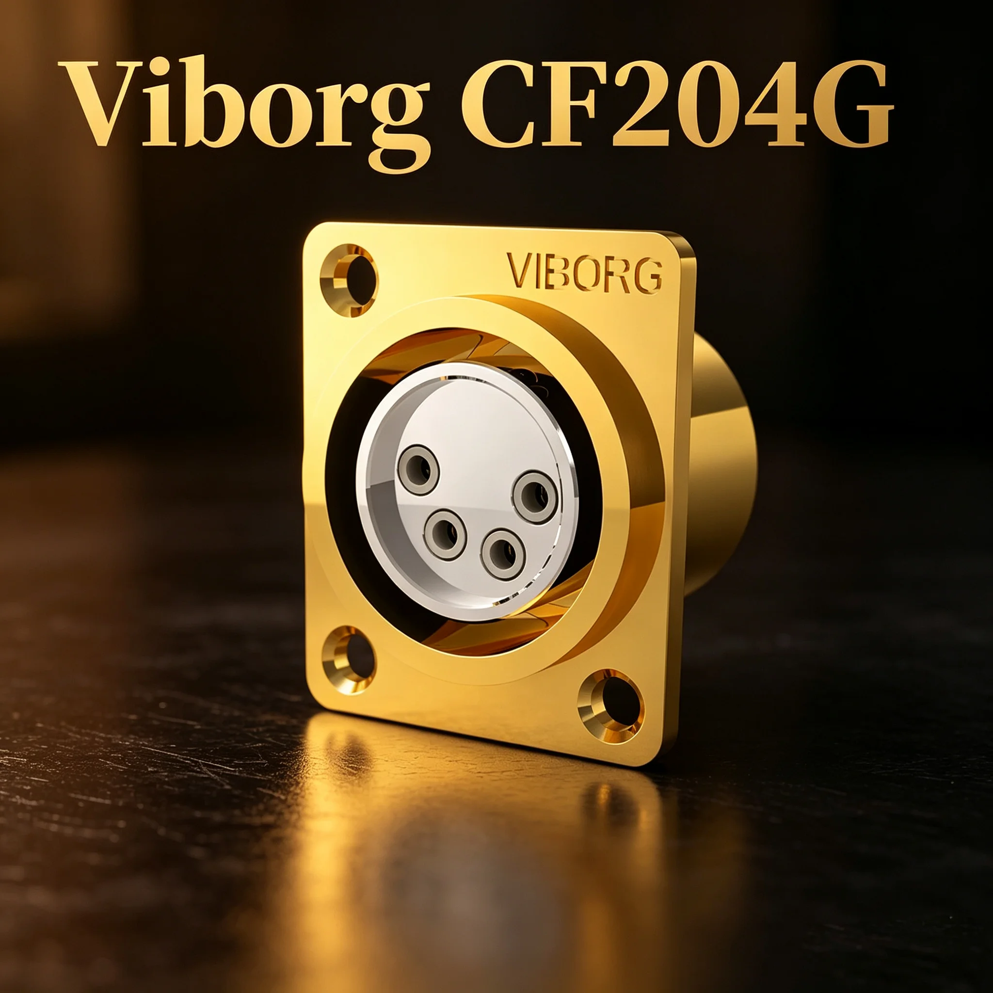 VIBORG XF04G 4pin Female XLR Plug Connector Socket Jack Hifi Audio Headphone AMP DIY 24K Gold Plated Copper Pins PTFE Insulator