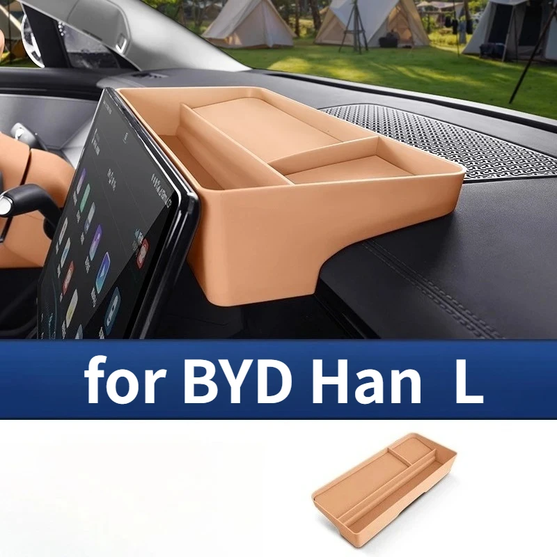 Screen Rear Storage Box Central Control Storage Box Interior Modification Supplies For BYD Han L dmi EV Interior Accessories