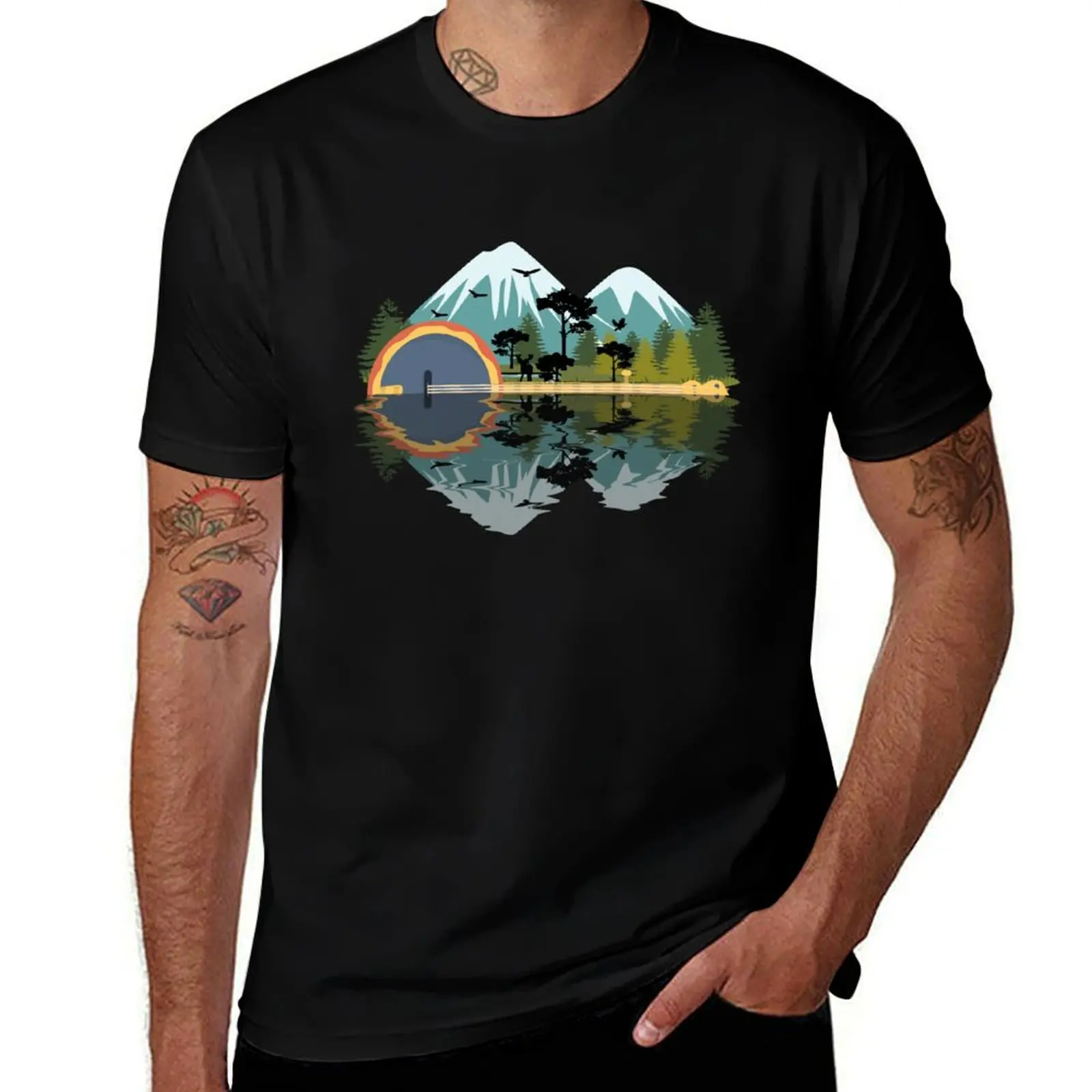 Banjo Player Bluegrass Acoustic Music Band Banjo Lover T-Shirt Festival Short Sleeve T-Shirt
