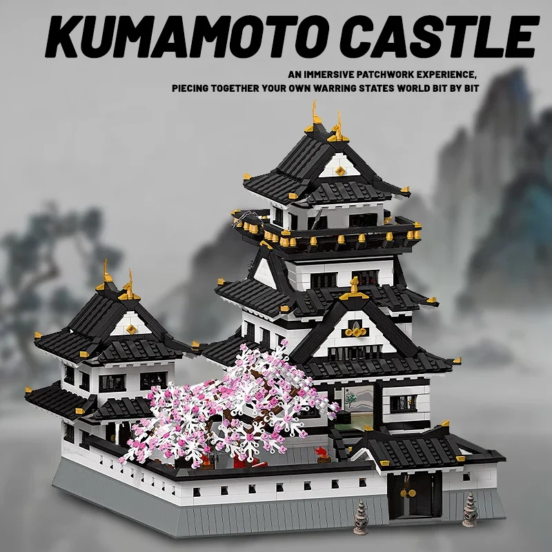 Kumamoto Castle Modular Building Blocks Big Model Set Himeji Castle 4148PCS Assembly Desktop Decoration Bricks Kid Toys For Gift