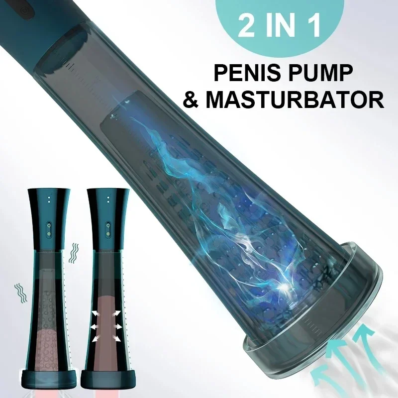 Hannibal Male 3 Sucking Vacuum Electric Penis Pump Vibrator Masturbator Cup Cock Penis Enlargement Trainer Adult Sex Toy for Men