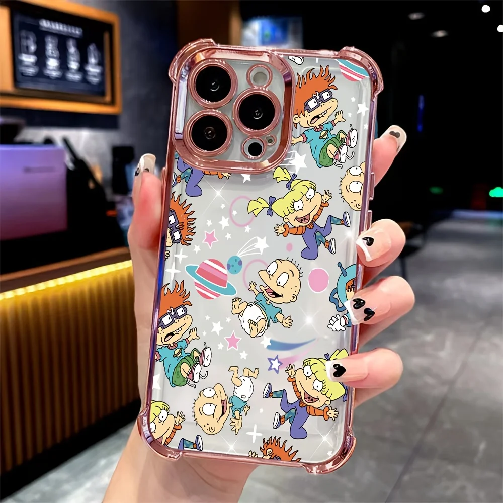 حافظة هاتف Fun Cute R مناسبة لهاتف iPhone17 إلى 11 pro max Plus غطاء خلفي ناعم وشفاف مضاد للسقوط. #3