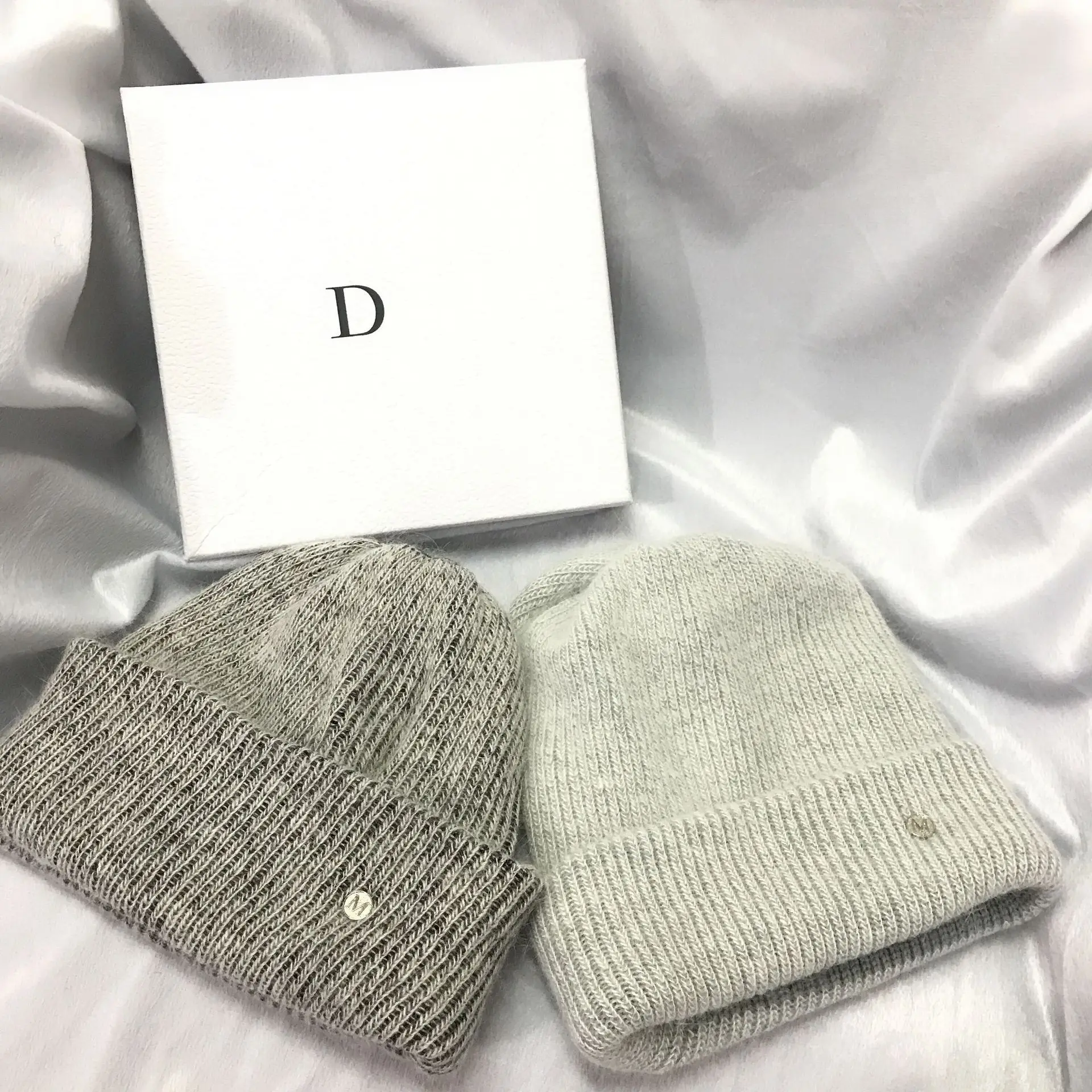 قبعة صغيرة محبوكة دافئة لتدفئة الأذن للنساء - فرو أرنب الأنجورا، أساسية للخريف والشتاء، متعددة الألوان ومتعددة الاستخدامات، جاهزة على طراز الشارع #5