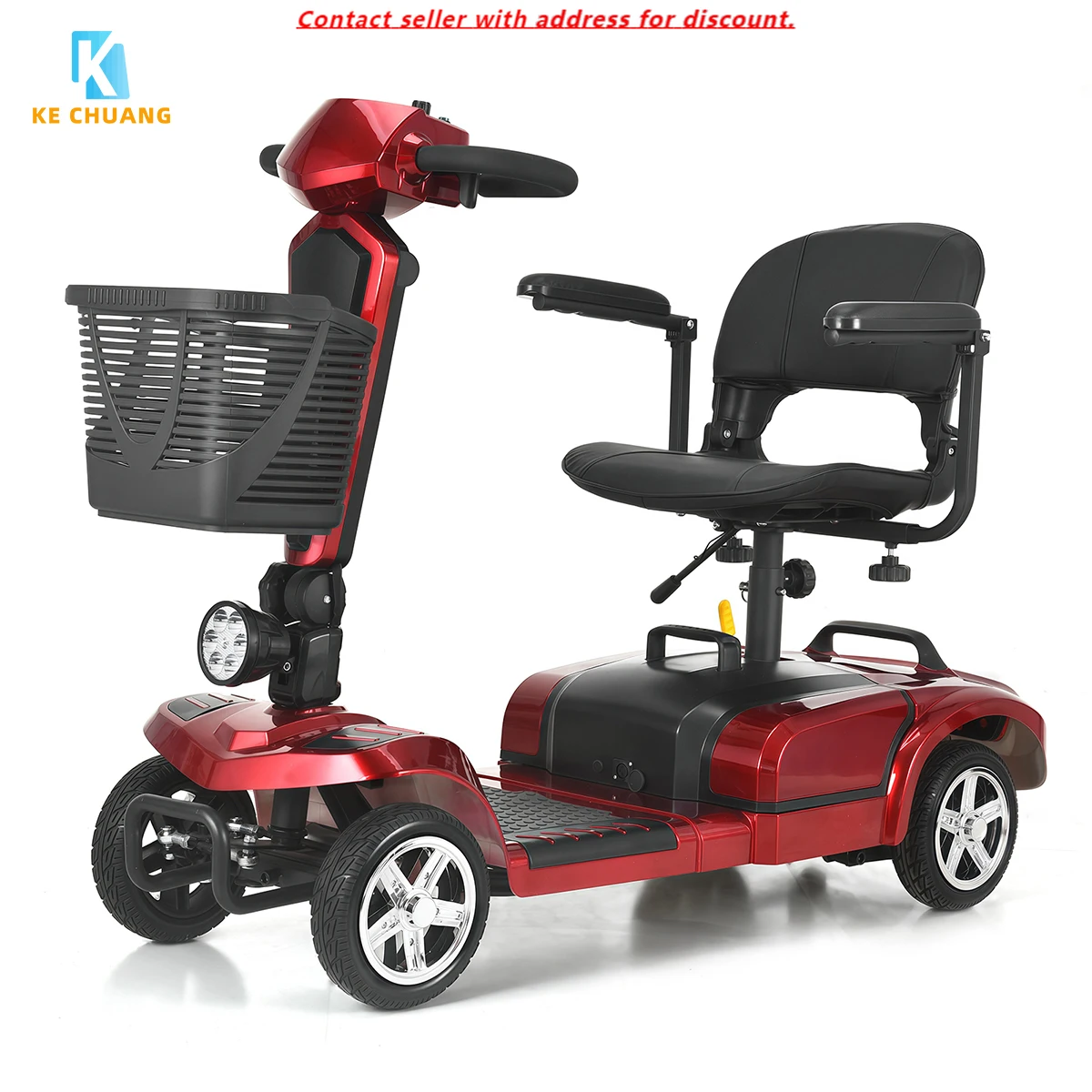卸売 全地形対応 ポータブル 折りたたみ式ハンドルバー 120kg積載 4輪電動モビリティスクーター 高齢者向け