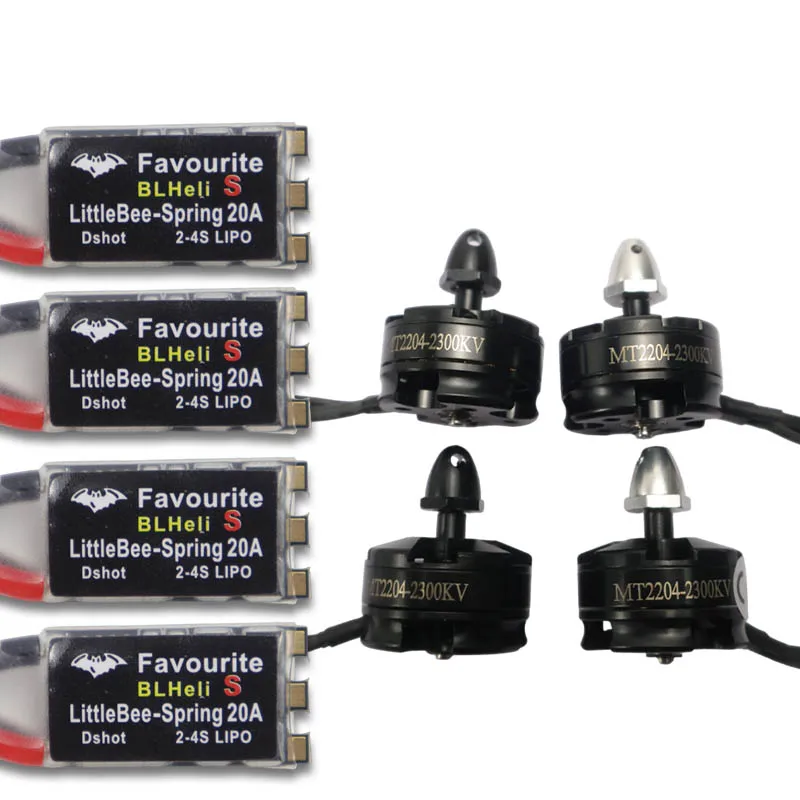 MT2204 2300KV 2204 CW/CCW Brushless Motor & FVT Littlebee 20A BLHeli-s SPRING ESC for FPV Racing Quad Motor FPV Multicopter