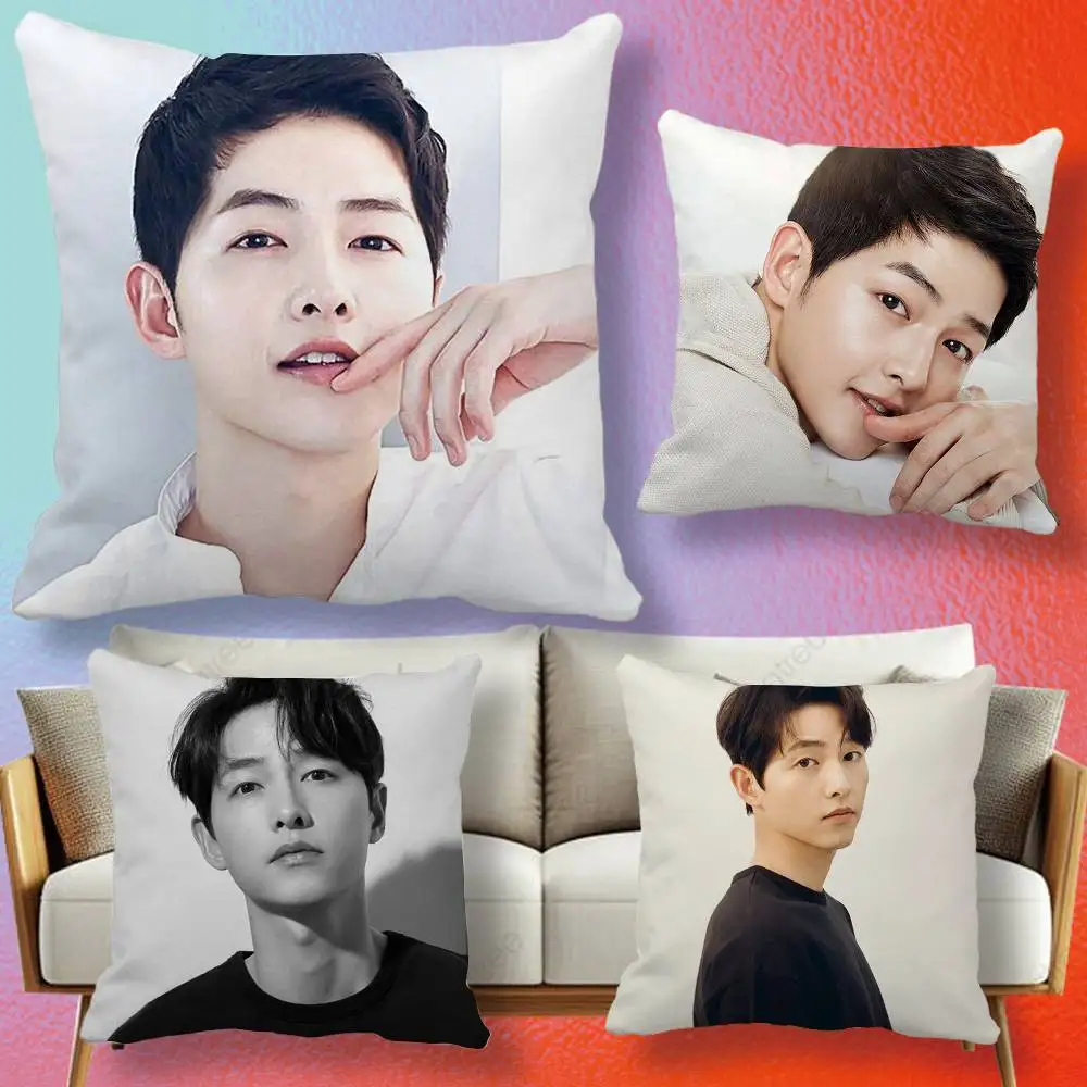 Korean Actor Song Joong-ki  Double-sided printed pillow cover Solid color minimalist pillowcase, fits all bedroom styles