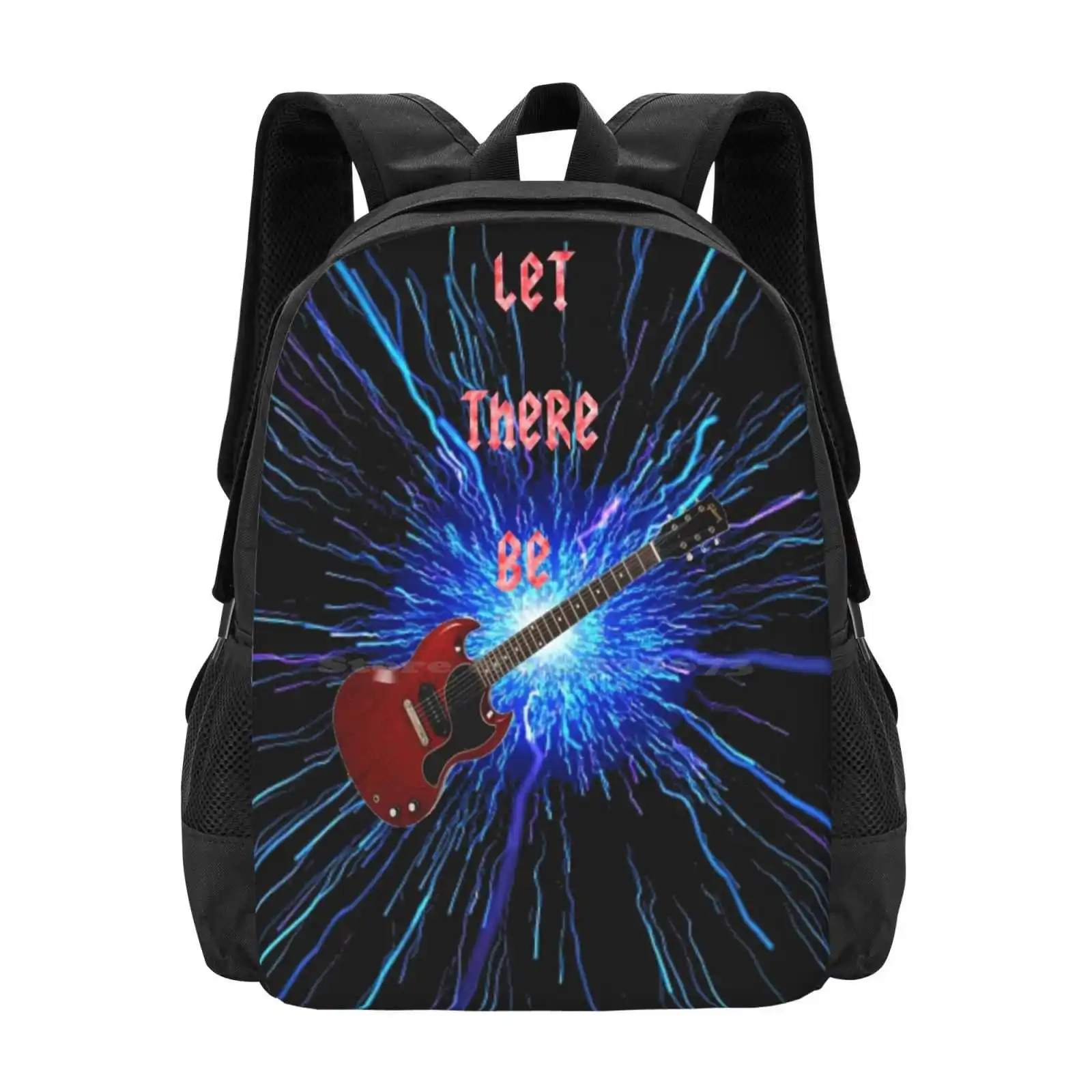 Let There Be.... Large Capacity School Backpack Laptop Bags Let There Be Angus Young Bon Brain Johnson Blues Music Guitar