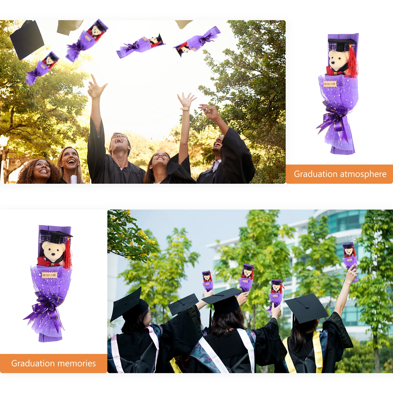 

1Pc Graduation Bear Bouquet Unforgettable Memories Gift for Preschool Kindergarten and