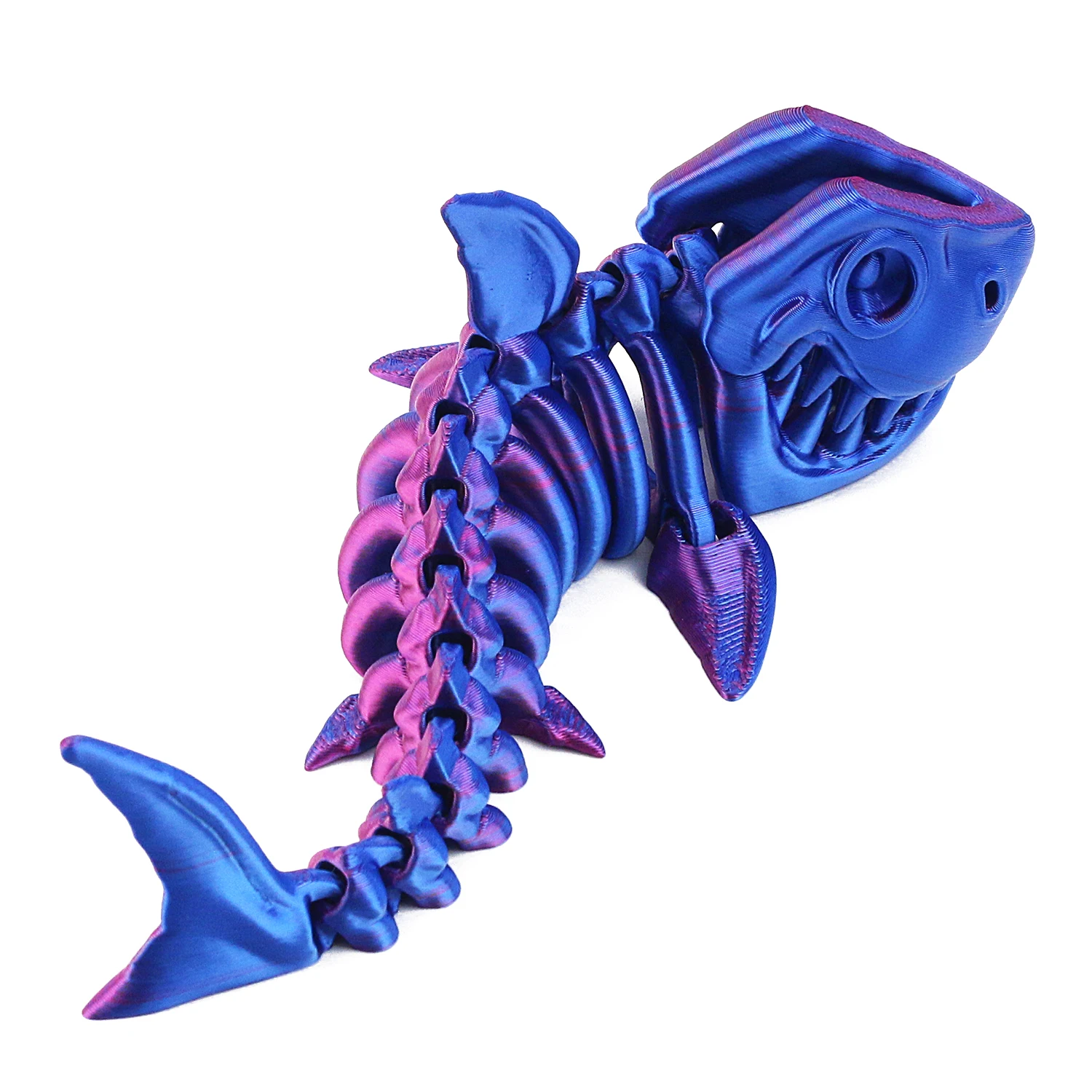 Joint squelette de requin 3D, jouet mobile et rétractable, ornement créatif multicolore, décoration de décompression, cadeau