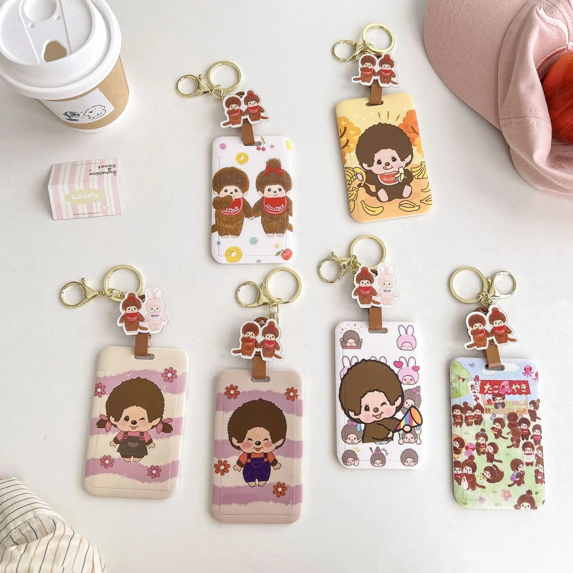 

‌for Monchhichi Bus card, campus meal card, access control card, extension card, bag cover Keychain