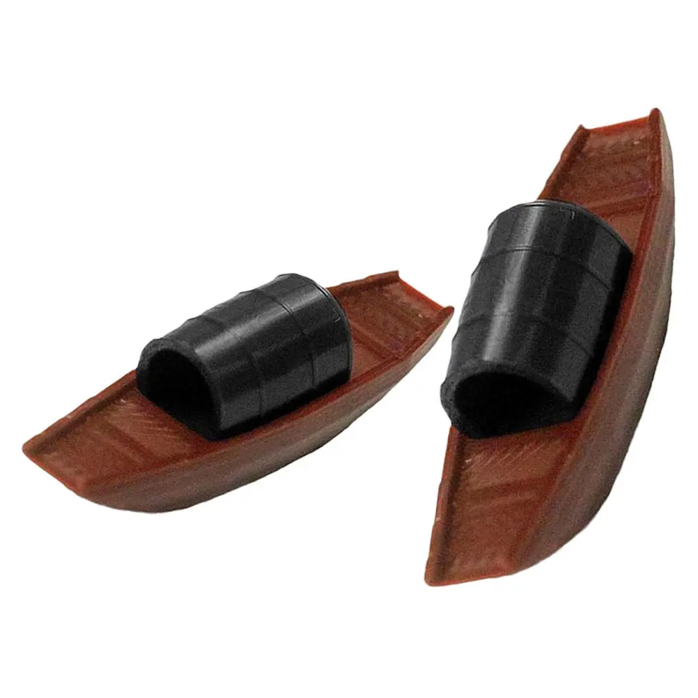 

2Pcs Miniature Boat Micro Landscape Decoration Pavilion Style for Fish Tank Bonsai Table Desktop Rustic Ornament