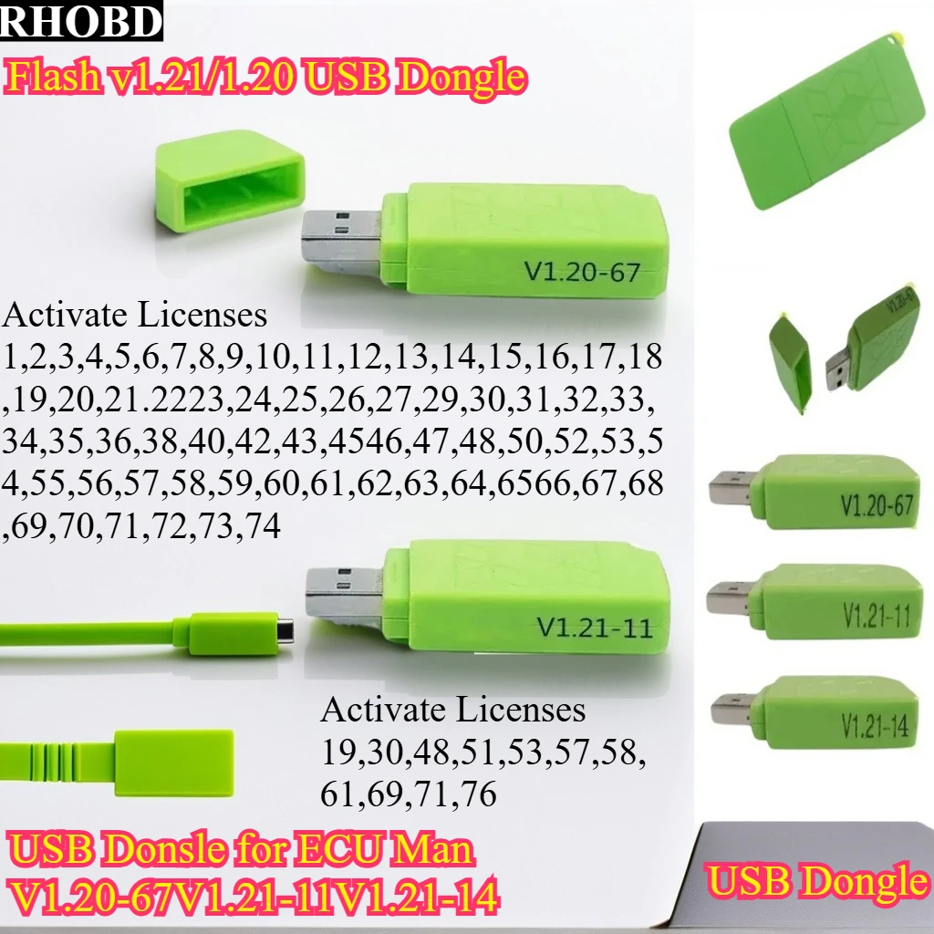 NEW ForSM2PCM USB Dongle 69 Modules Auto ECU Programmer PCMFlash Dongle V1.20V1.21 67in1 For Pcmtool/Pcmmaster/Many ECU Device