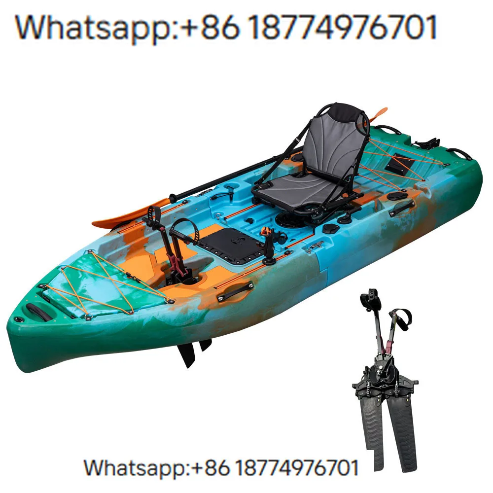 

2025 New Modular 9ft Wide Motorized Plastic Fishing Ka Easy Store with Pedal Drive 3 Person Capacity