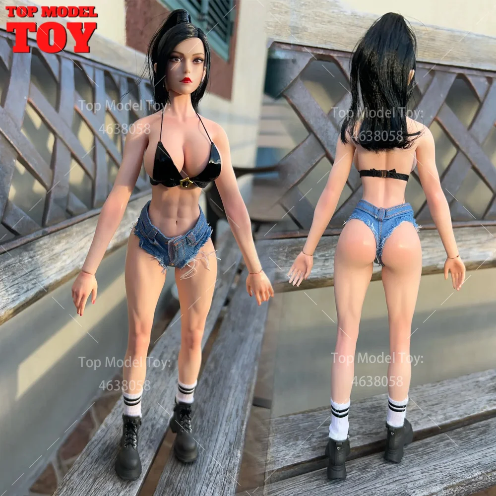 

1/6 Female Super Big Breast Sexy Seamless Muscles Body with Physiological Details 12'' Soldier Flexible Action Figure Doll