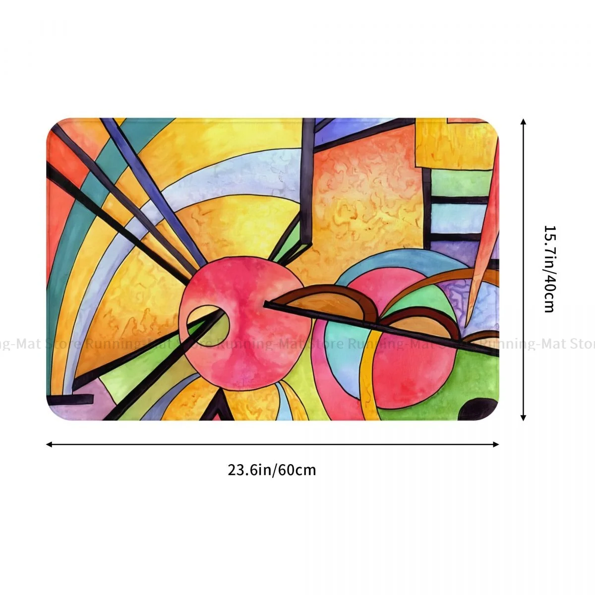 Wassily Kandinsky Non-slip Doormat Brightly Colored Living Room Kitchen Mat Welcome Carpet Home Pattern Decor