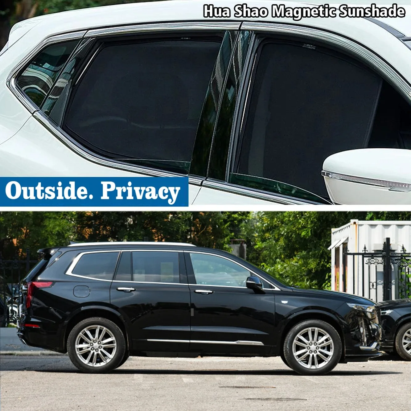 

For Cadillac XT6 2020 - 2025 2021 2022 2023 Magnetic Car Sunshade Shield Front Windshield Frame Curtain Sun Shades Accessories