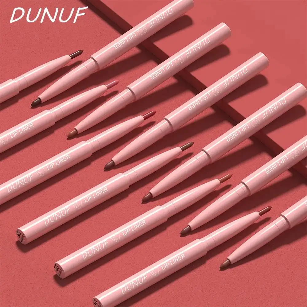 DUNUF 12 colori set di matite per labbra opache impermeabili a prova di sbavature kit per trucco rossetto vegano cruelty free a lunga durata