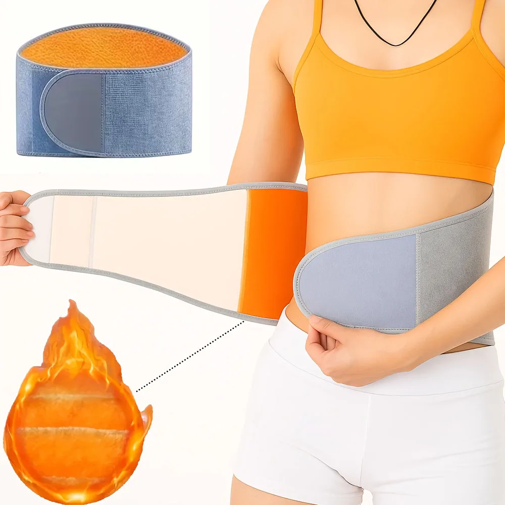 

Autumn And Winter Warm Fleece-Lined Waist Belt, Abdominal And Back Thermal Support with Heat Retention