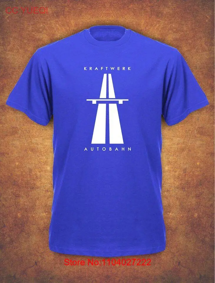 KRAFTWERK Tribute AUTOBAHN RETRO TECHNO Mens T-Shirt Royal