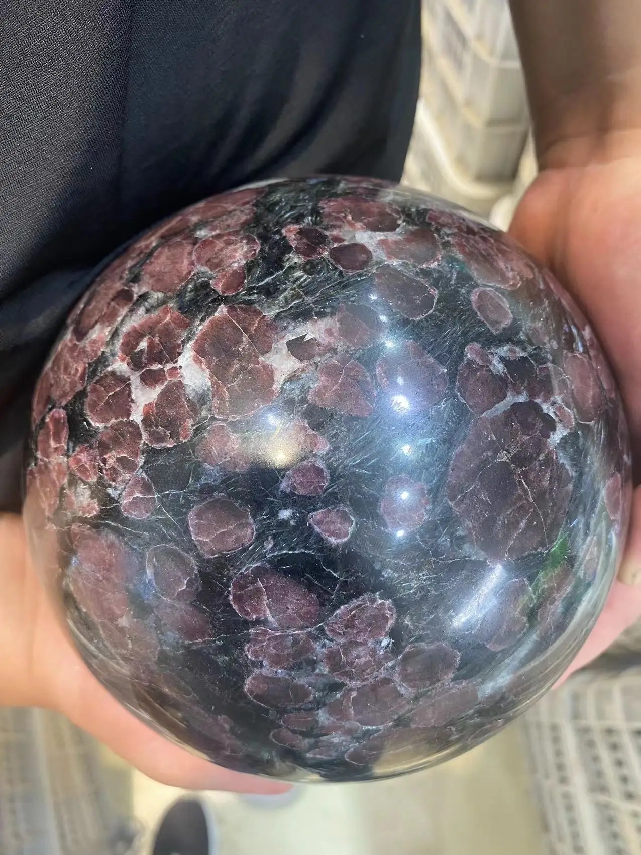 Beautiful Natural Freworks Garnet Crystal Ball Natural Crystal Reiki Healing 7.8KG