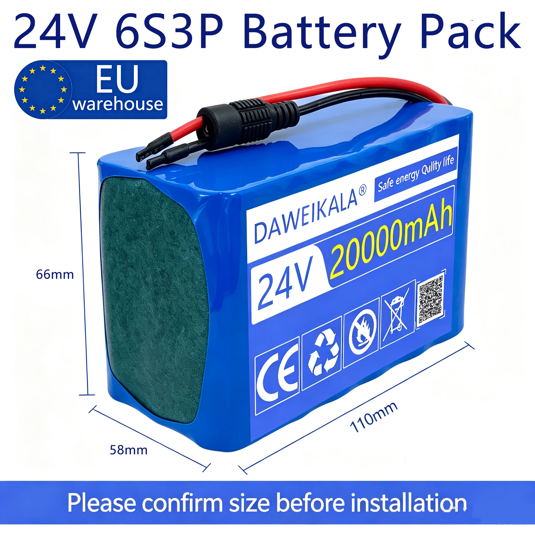 Akumulator litowy 24 V o pojemności 20000 mAh do elektrycznego wózka inwalidzkiego, w zestawie ładowarka 25,2 V, 2 A, akumulator zastępczy do elektrycznego wózka dla osób starszych, czas dostawy 3–7
