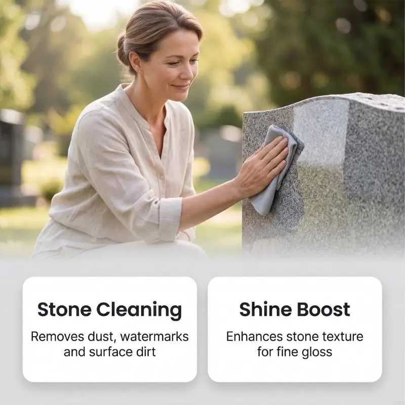 Stone Cleaner Liquid Direct Apply Bottle for Grave Marker Care, Stain Cleaning and Outdoor Cleaning During Cemetery Visits and