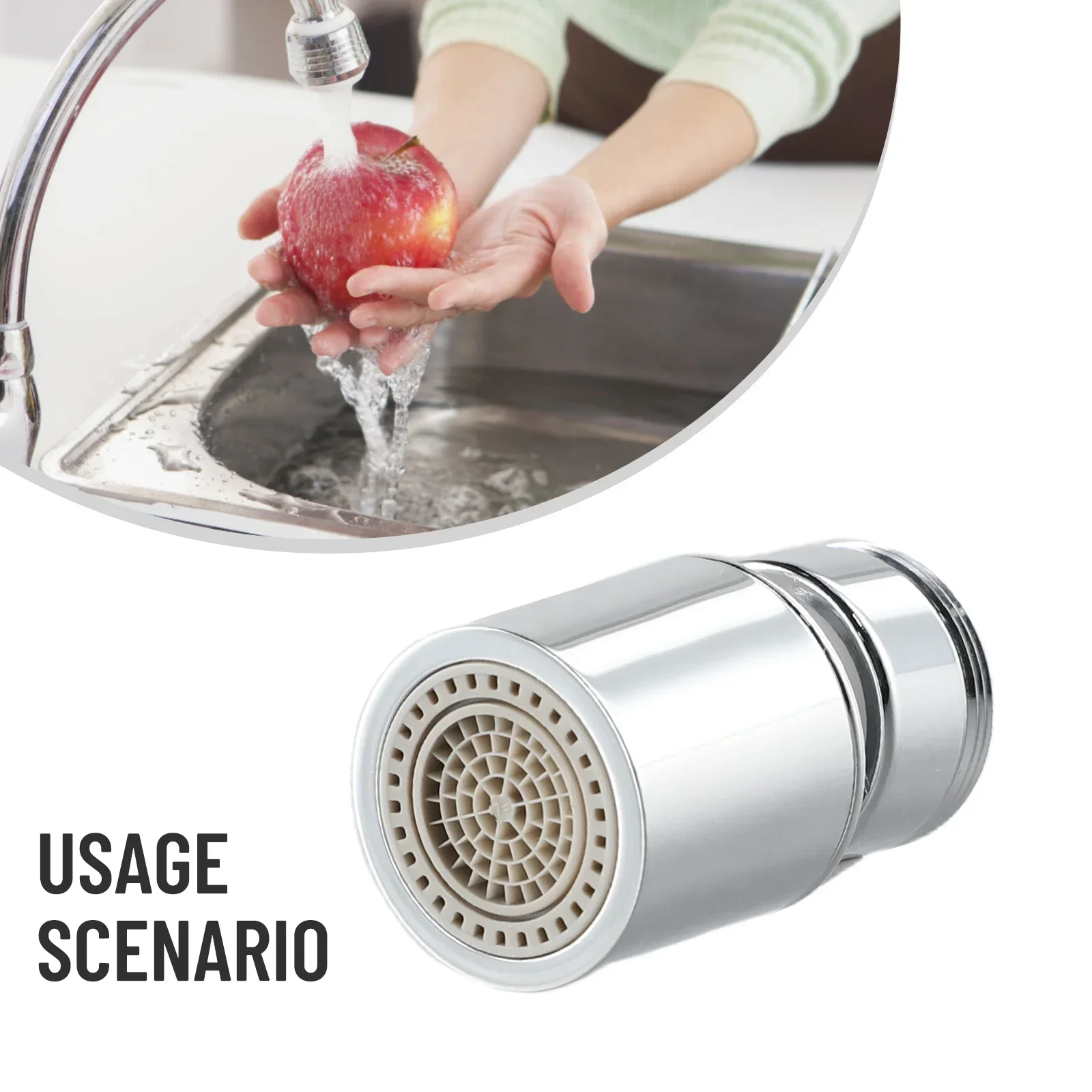 Rubinetto dell'acqua Aeratore Rubinetto da cucina Testa 360 °   Ruota il rubinetto Girevole End Diffusore Adattatore Filtro M24 Prodotto da bagno